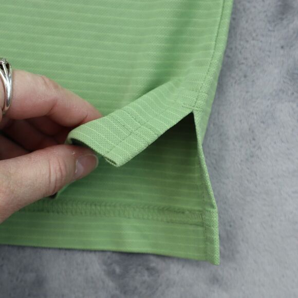 Tehama Shirt Mens L Green Polo Hangem dry Moisture Management Golf Cotton Blend - Picture 10 of 16